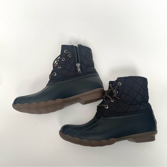 SPERRY Black Quilted Duck Boot Womens Size 6 - Picture 4 of 9